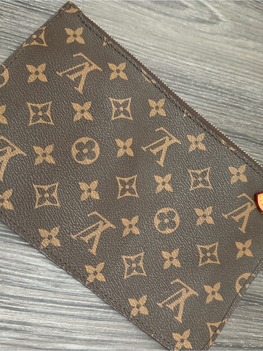 Louis Vuitton Brown Monogram Canvas Pouch- Knock Off